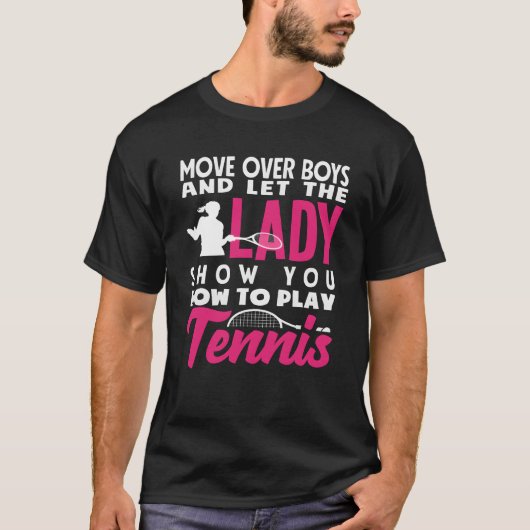 Tennis Player Lethe Lady Show You How funny Tシャツ (正面)