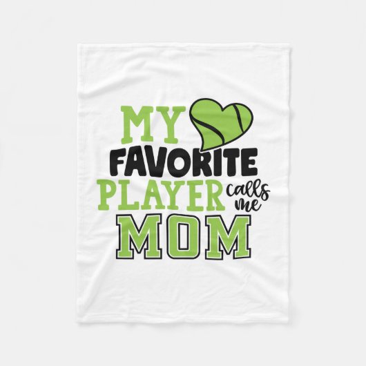 Tennis Player | My Favorite Player Calls Me Mom フリースブランケット (正面)