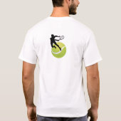 Tennis Player Silhouette2 and Ball Personalize Tシャツ (裏面)