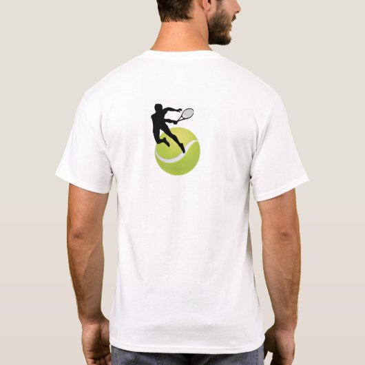 Tennis Player Silhouette2 and Ball Personalize Tシャツ (裏面)
