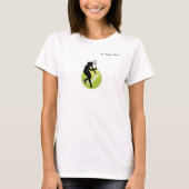 Tennis Player Silhouette and Ball Personalize Tシャツ (正面)