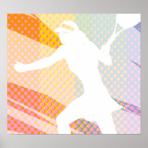 Tennis Poster with tennisbabe image ポスター