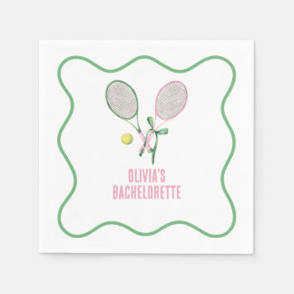 Tennis preppy bachelorette スタンダードカクテルナプキン