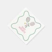 Tennis preppy bachelorette スタンダードカクテルナプキン (角)