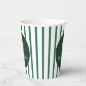 Tennis Preppy Bear Green Striped 1st Birthday 紙コップ (左)