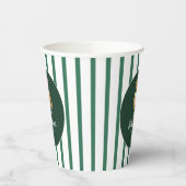 Tennis Preppy Bear Green Striped Baby Shower 紙コップ (左)