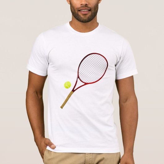 Tennis racket and ball tシャツ (正面)