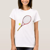 Tennis racket and ball tシャツ (正面)