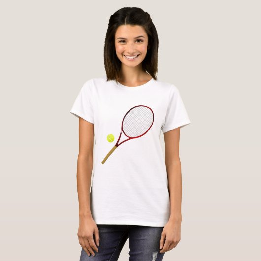 Tennis racket and ball tシャツ (正面フル)