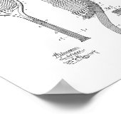 Tennis Racket Patent ポスター (角)