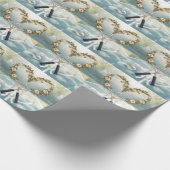 Tennis Racket with Floral  ラッピングペーパー (角)