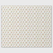 Tennis Racket with Floral  ラッピングペーパー (フラット)