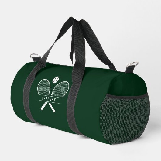 Tennis Rackets & Custom Name ダッフルバッグ (右コーナー)