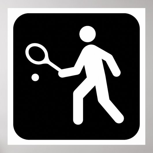 Tennis Racquetball Pictogram ポスター (正面)