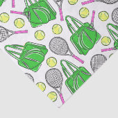 Tennis Racquets Pink Green Preppy Pattern 薄葉紙 (詳細)
