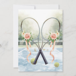 Tennis Save the date for Tennis Player wedding 招待状