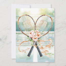 Tennis Save the date for Tennis Player wedding 招待状