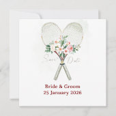 Tennis Save the date Invitation  for Wedding  セーブザデート (正面)