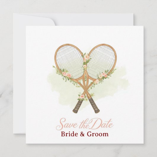 Tennis Save the date Invitation  for Wedding  セーブザデート (正面)