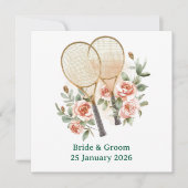Tennis Save the date Invitation  for Wedding  セーブザデート (正面)