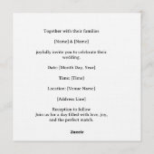 Tennis Save the date Invitation for Wedding 招待状 (裏面)