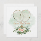 Tennis Save the date Invitation for Wedding 招待状 (正面/裏面)