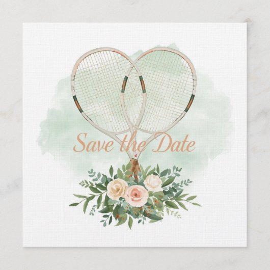 Tennis Save the date Invitation  for Wedding  招待状 (正面)