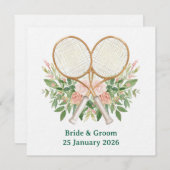 Tennis Save the date Invitation for Wedding 招待状 (正面/裏面)