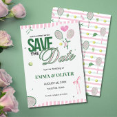 Tennis Save the Date Wedding Card 招待状