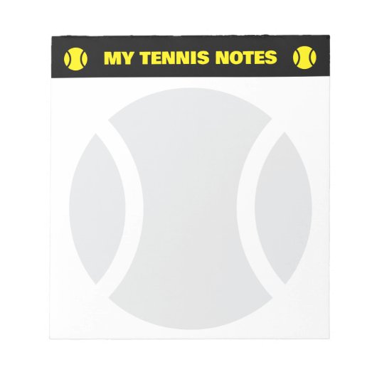 Tennis score notepads for player and coach ノートパッド (正面)