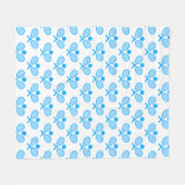Tennis Seamless Pattern - Blue Racket and Ball on  フリースブランケット (正面(横))