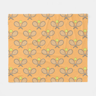 Tennis Seamless Pattern - Racket and Ball   フリースブランケット