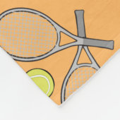 Tennis Seamless Pattern - Racket and Ball   フリースブランケット (角)