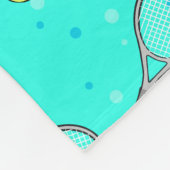 Tennis Seamless Pattern - Racket & Ball  フリースブランケット (角)