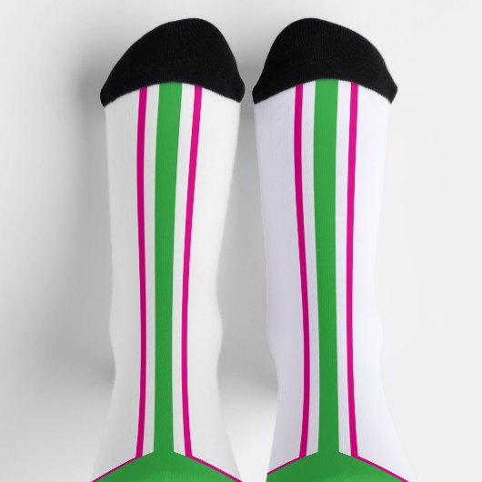 Tennis Socken , 90´s Farbschema, Retro, Neon  ソックス (上部)