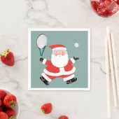 Tennis Sports Christmas Holiday Party スタンダードカクテルナプキン (インサイチュ)
