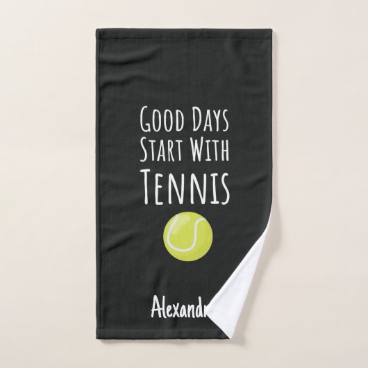 Tennis Sweat Towel Gifts For Players Lovers Cute ハンドタオル (ハンドタオル)