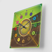 Tennis Tennisclub Sportverein スクエア壁時計 (傾斜)