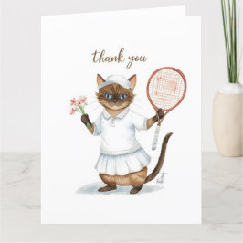 Tennis Thank you cat for cat lovers サンキューカード