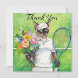 Tennis Thank you cat for cat lovers サンキューカード