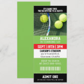 Tennis Ticket Birthday 招待状 (正面/裏面)