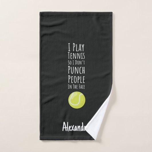 Tennis Towels Personalized Funny Player Gifts  ハンドタオル (ハンドタオル)