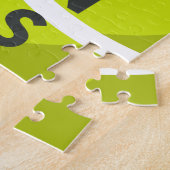 Tennis Typography Text & Player's Silhouette Kids  ジグソーパズル (側面)