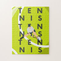 Tennis Typography Text & Player's Silhouette Kids 