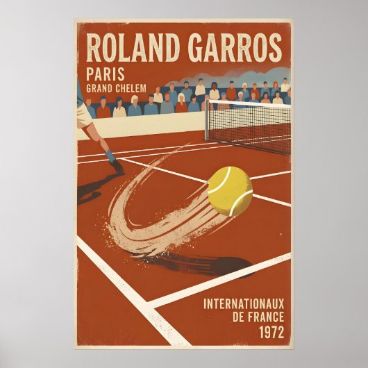 Tennis Wall Art Roland Garros972 - Orange Beige ポスター (正面)