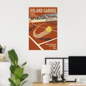 Tennis Wall Art Roland Garros972 - Orange Beige ポスター (ホームオフィス)
