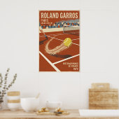Tennis Wall Art Roland Garros972 - Orange Beige ポスター (キッチン)