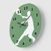 Tennis wall clock with custom background color ラージ壁時計 (傾斜)