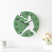 Tennis wall clock with custom background color ラージ壁時計 (ホーム)