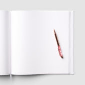 Tennis Wedding Guest Book – Floral Racket  ゲストブック (内側)